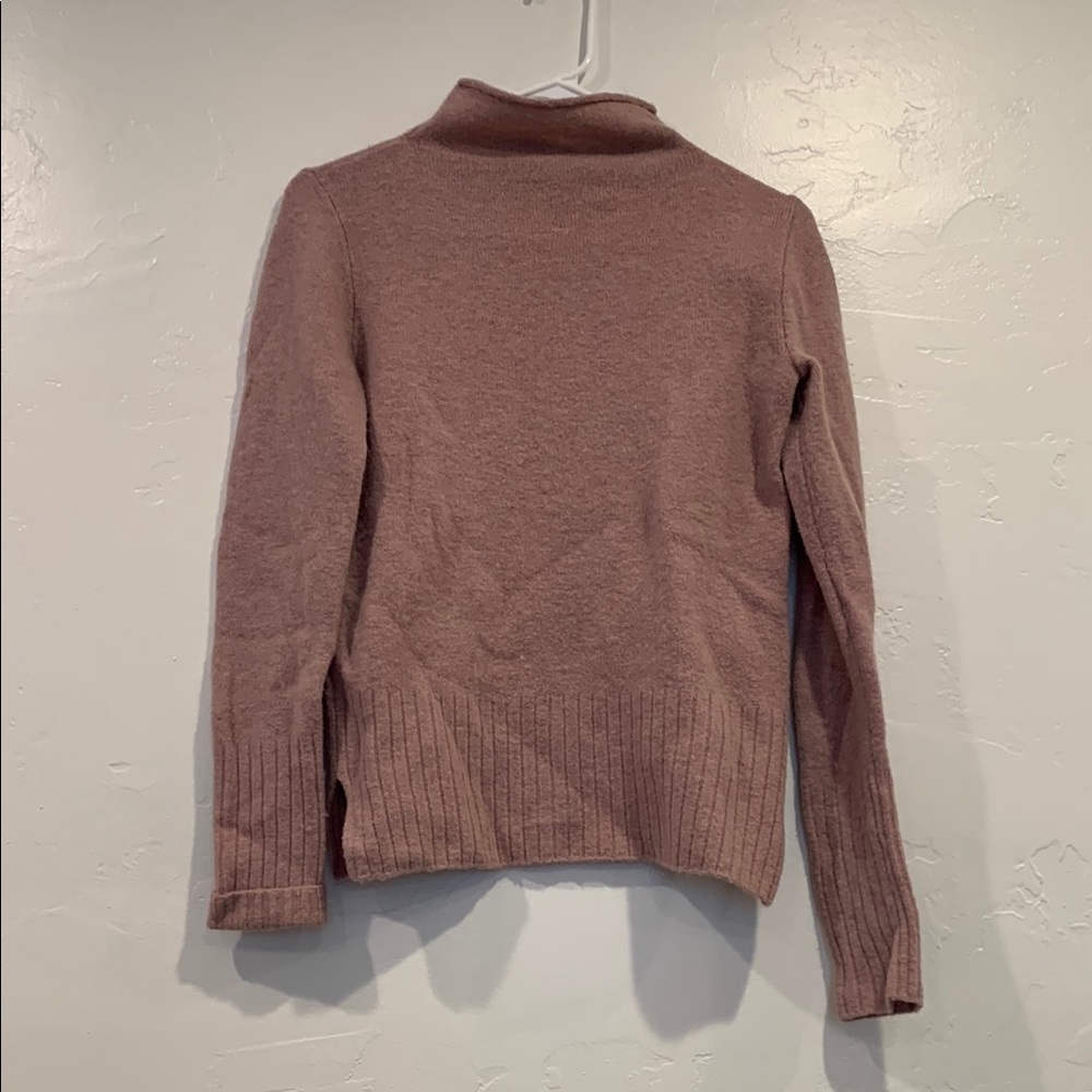 Pink Knit Turtleneck Sweater